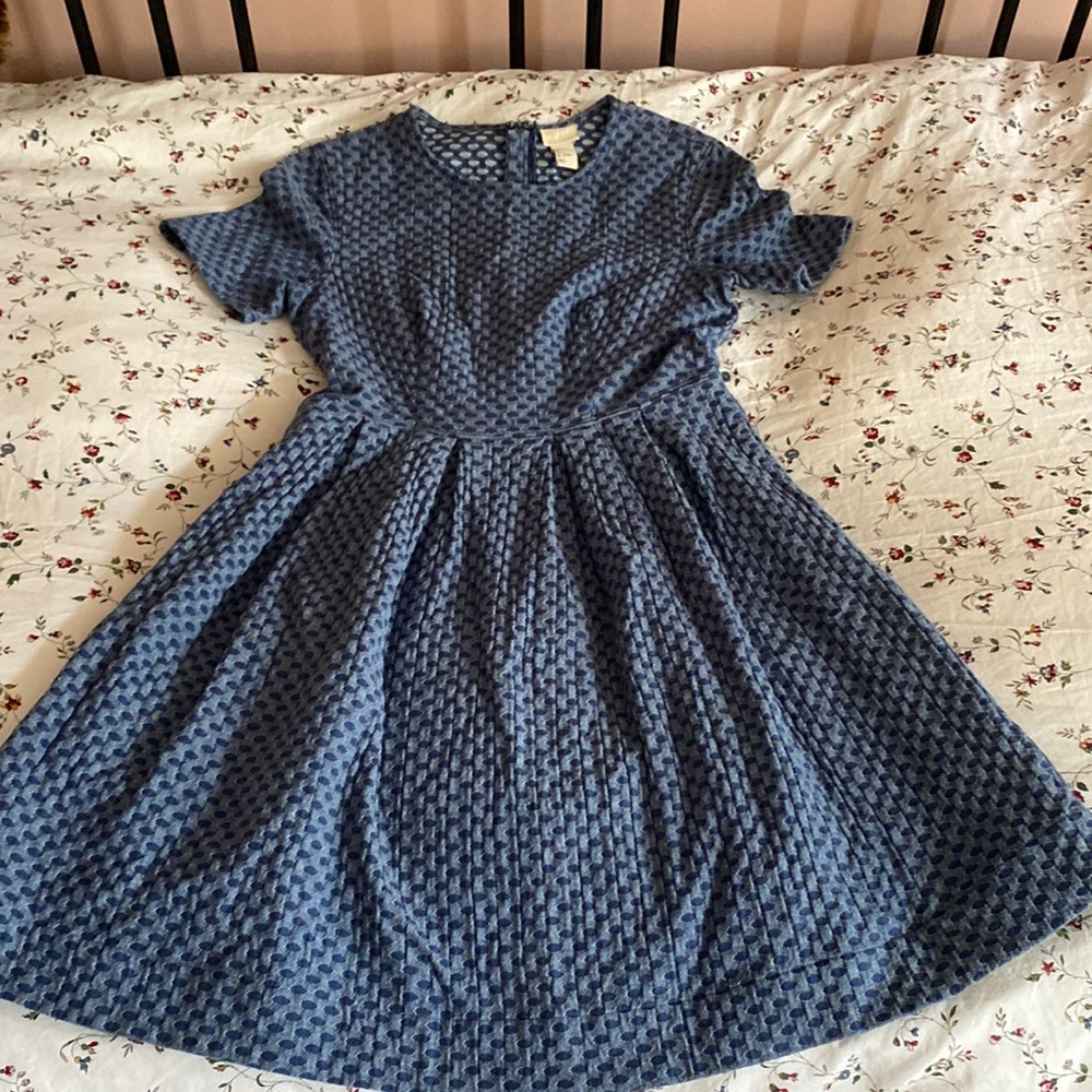 Jean polka dot dress!